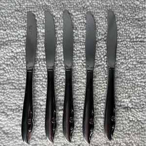 ONEIDA Decorator’s Mermaid Set of 5 Stainless Steel Silver Dinner Knives